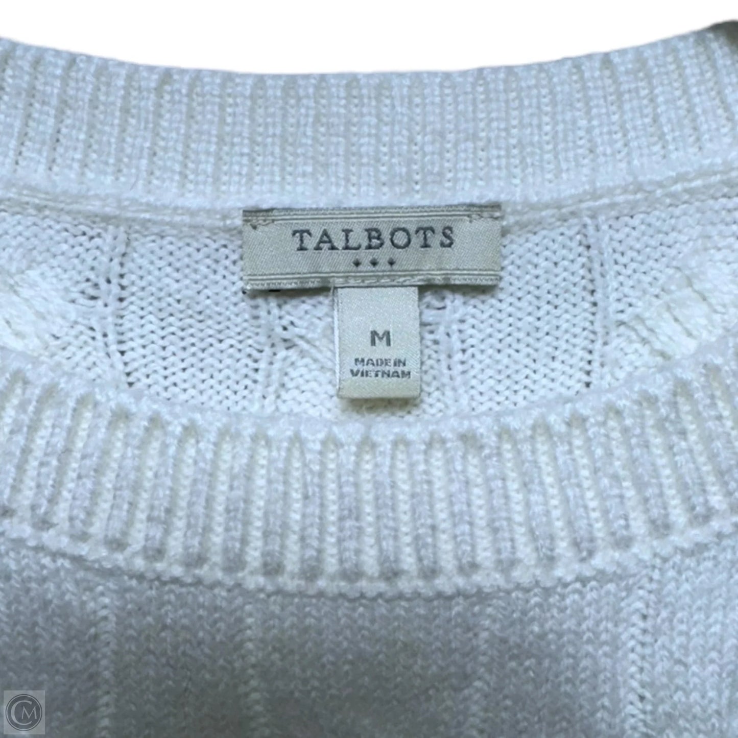Sweater By Talbots In Cream, Size: M