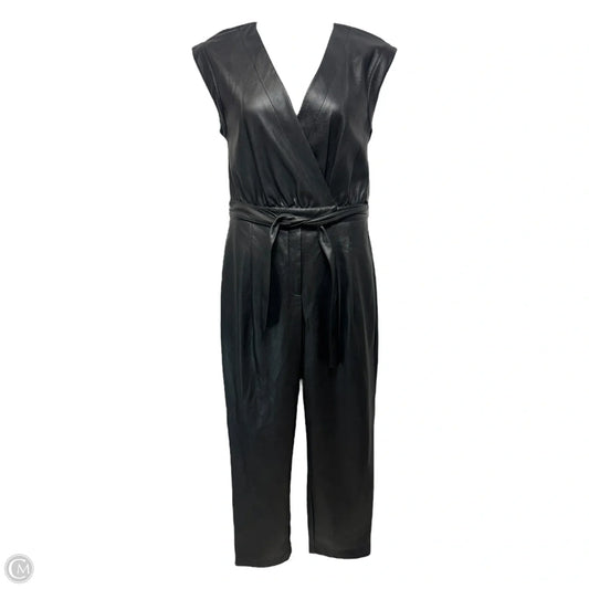 Faux Leather Jumpsuit By Inc In Black, Size: M