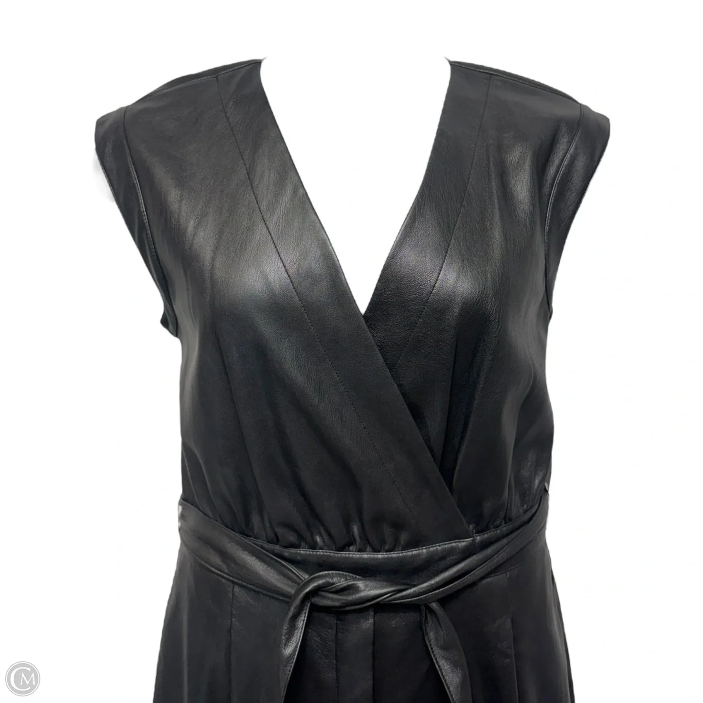 Faux Leather Jumpsuit By Inc In Black, Size: M