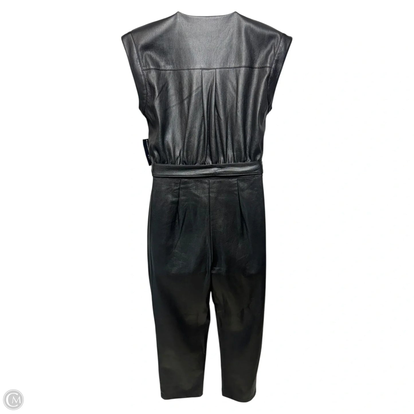 Faux Leather Jumpsuit By Inc In Black, Size: M