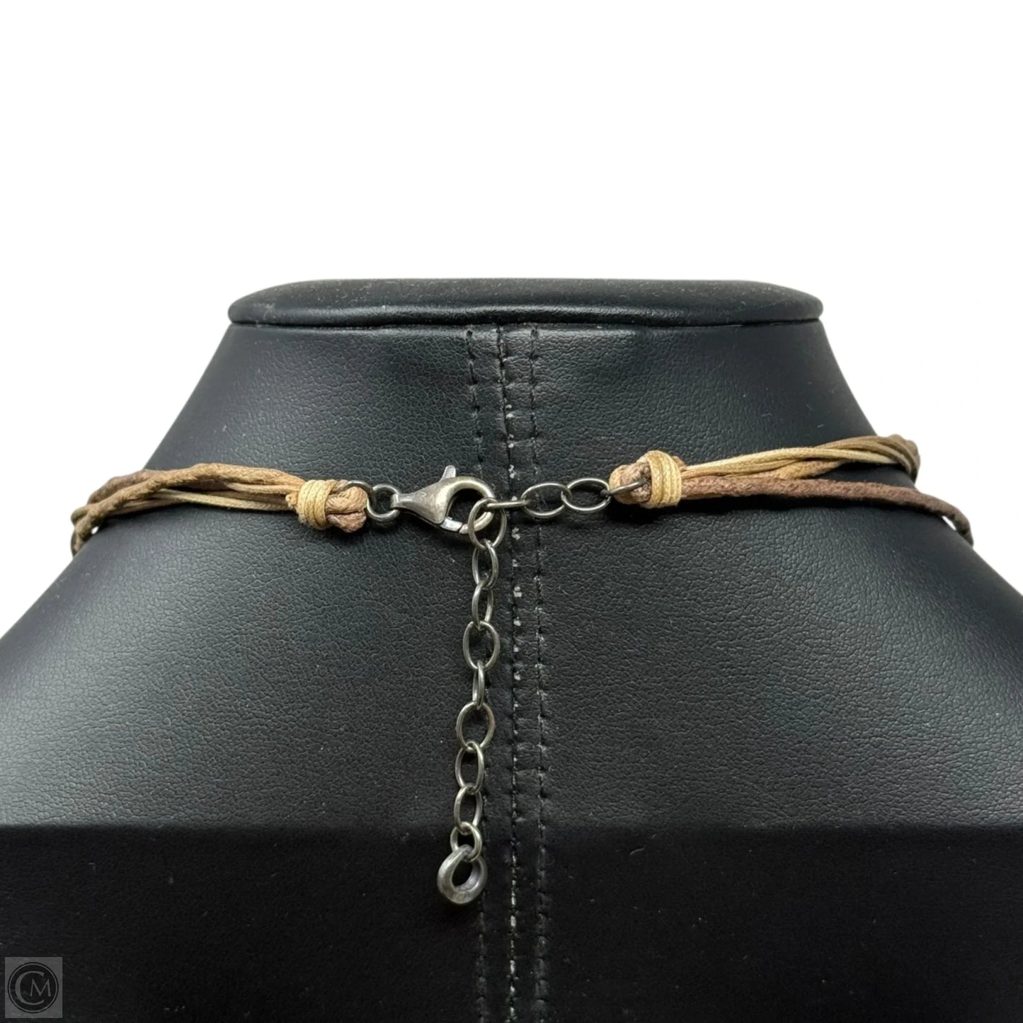 Howlite Brass & Sterling Silver Double Halo Necklace  By Silpada