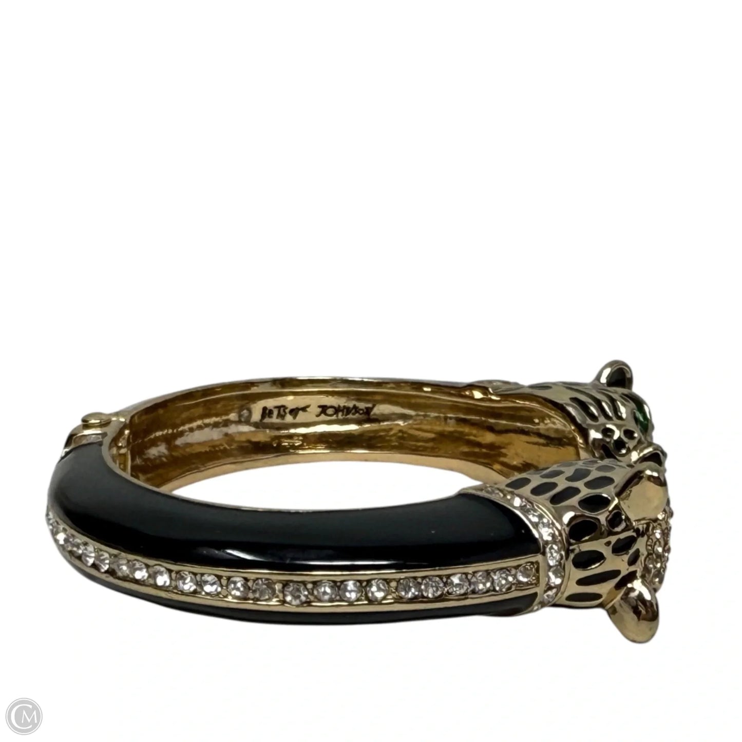 Crystal Leopard Hinged Cuff Bracelet By Betsey Johnson