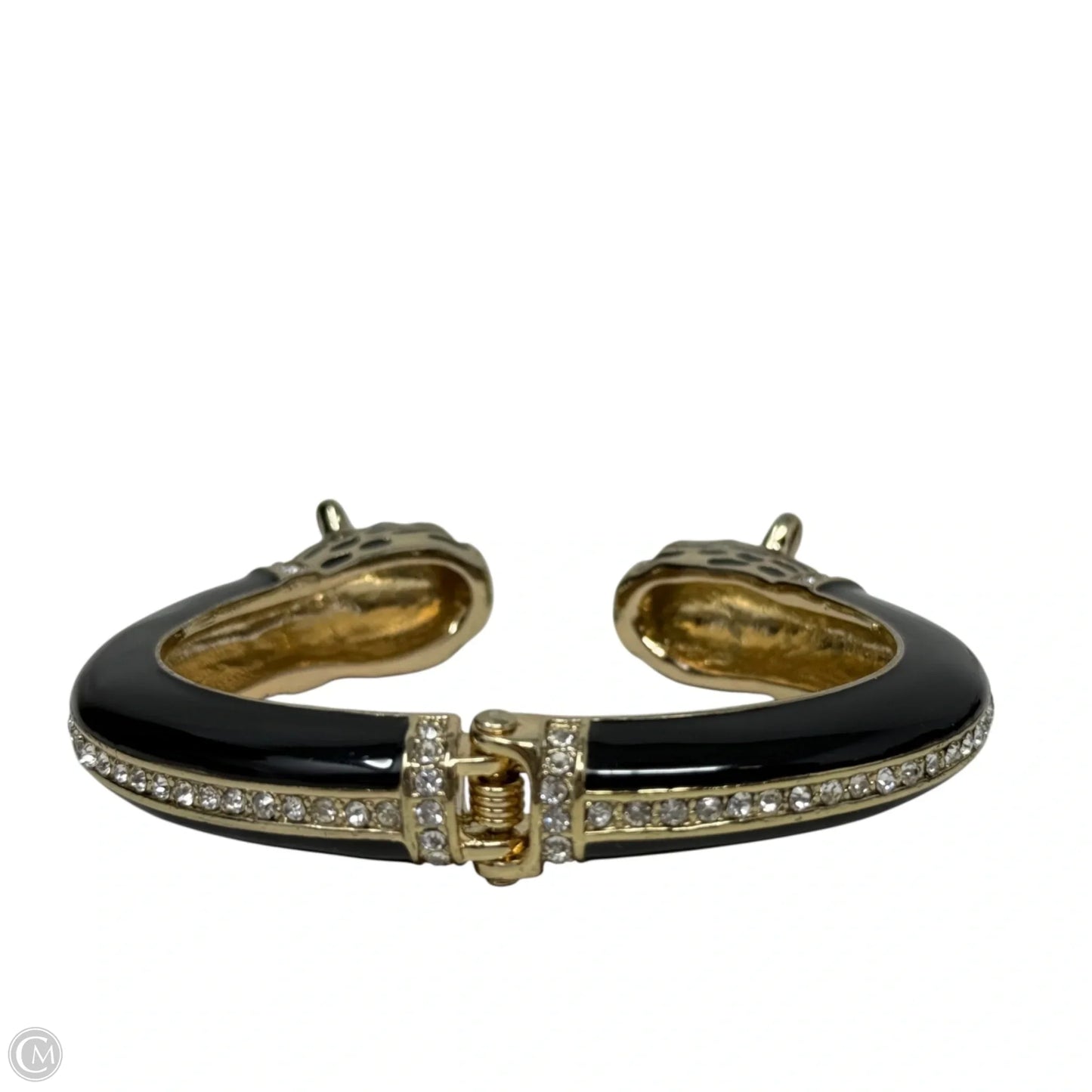 Crystal Leopard Hinged Cuff Bracelet By Betsey Johnson