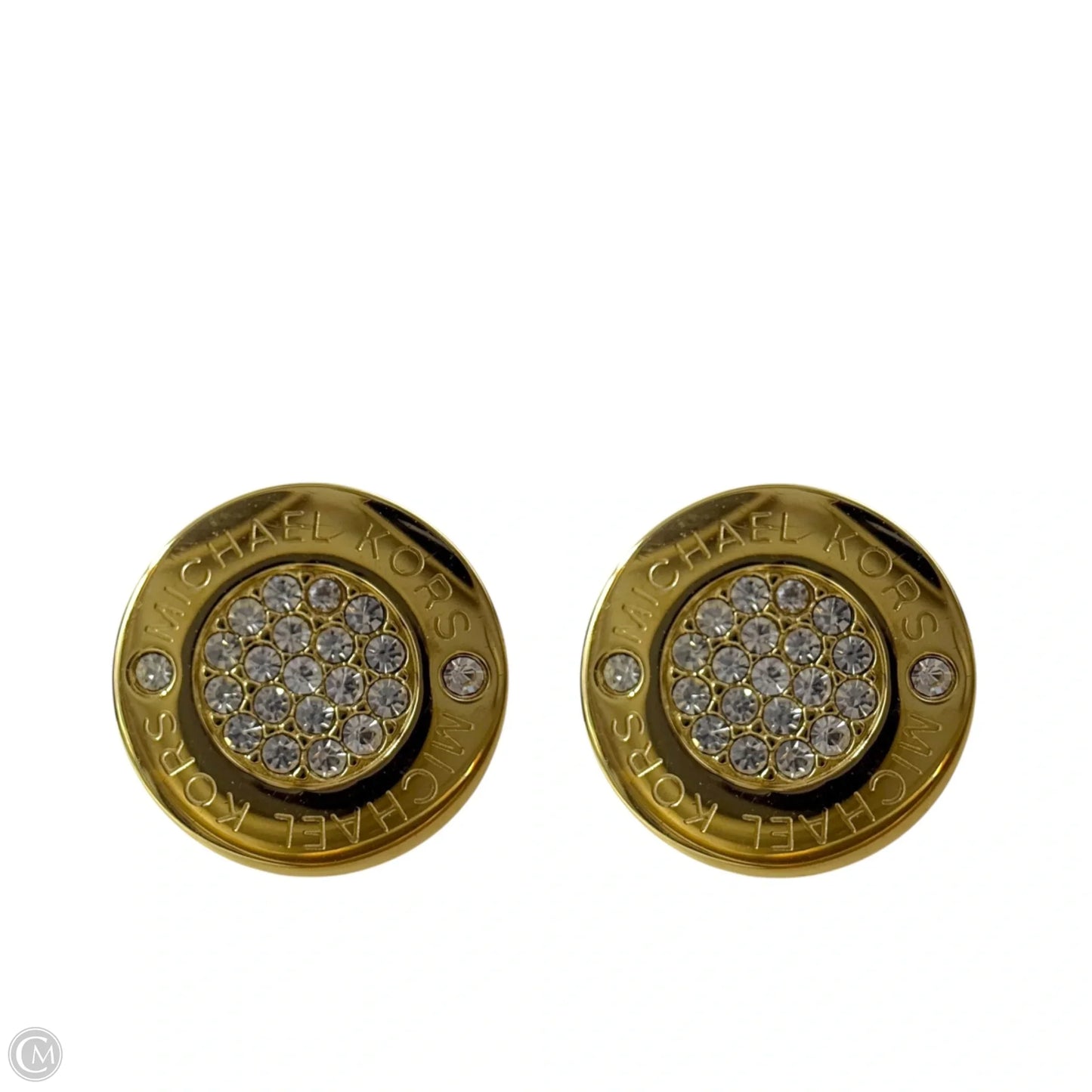 Gold Tone Signature Pave Stud Earrings Other By Michael By Michael Kors