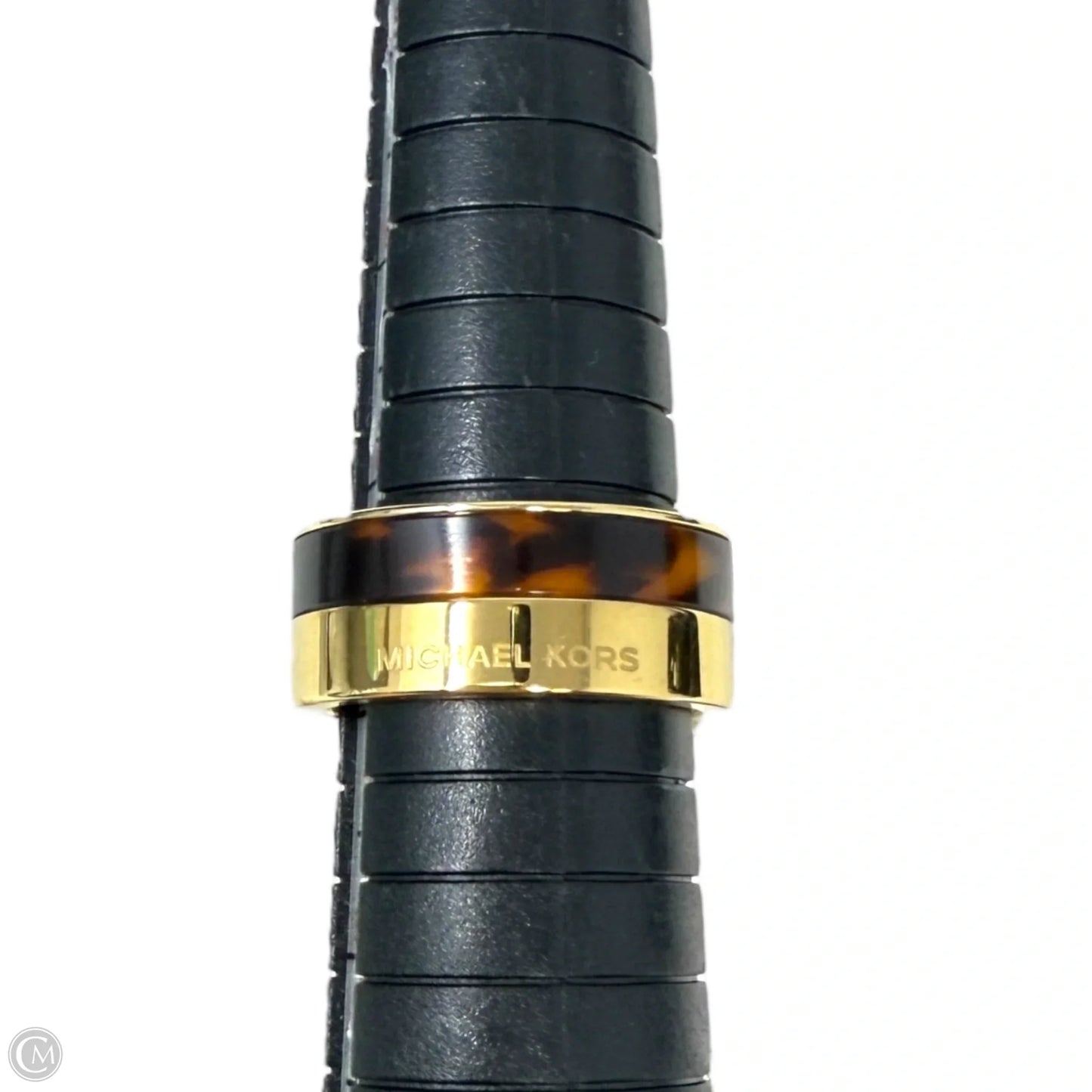 Gold-Tone Colorblocked Band Ring By Michael By Michael Kors, Size: 7