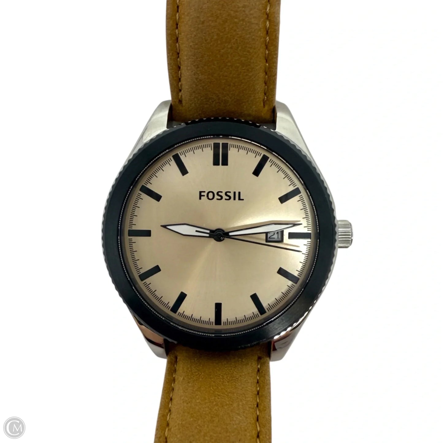 BQ3259 Classic With Date Light Brown Leather Strap 40mm Watch By Fossil