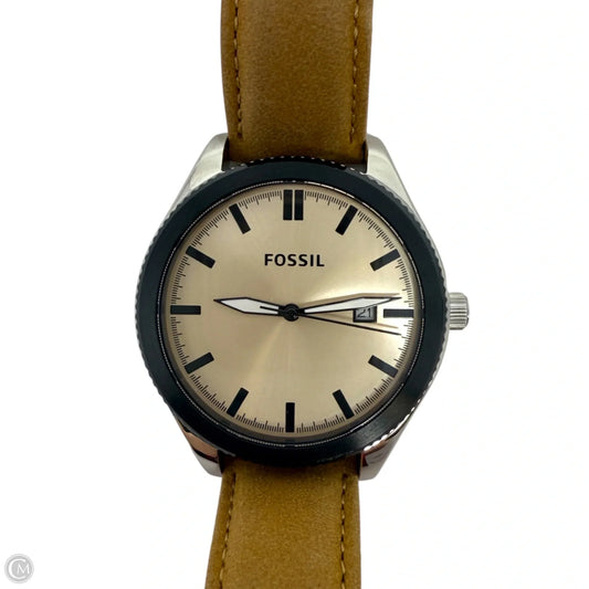 BQ3259 Classic With Date Light Brown Leather Strap 40mm Watch By Fossil