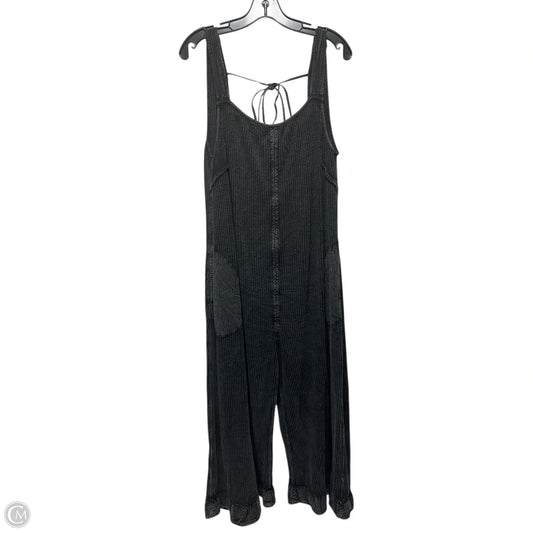 Thermal Wide Leg Jumpsuit By Free People In Black, Size: M