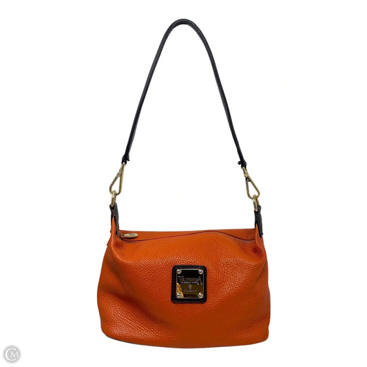Shoulder Handbag Leather By Valentina, Size: Medium