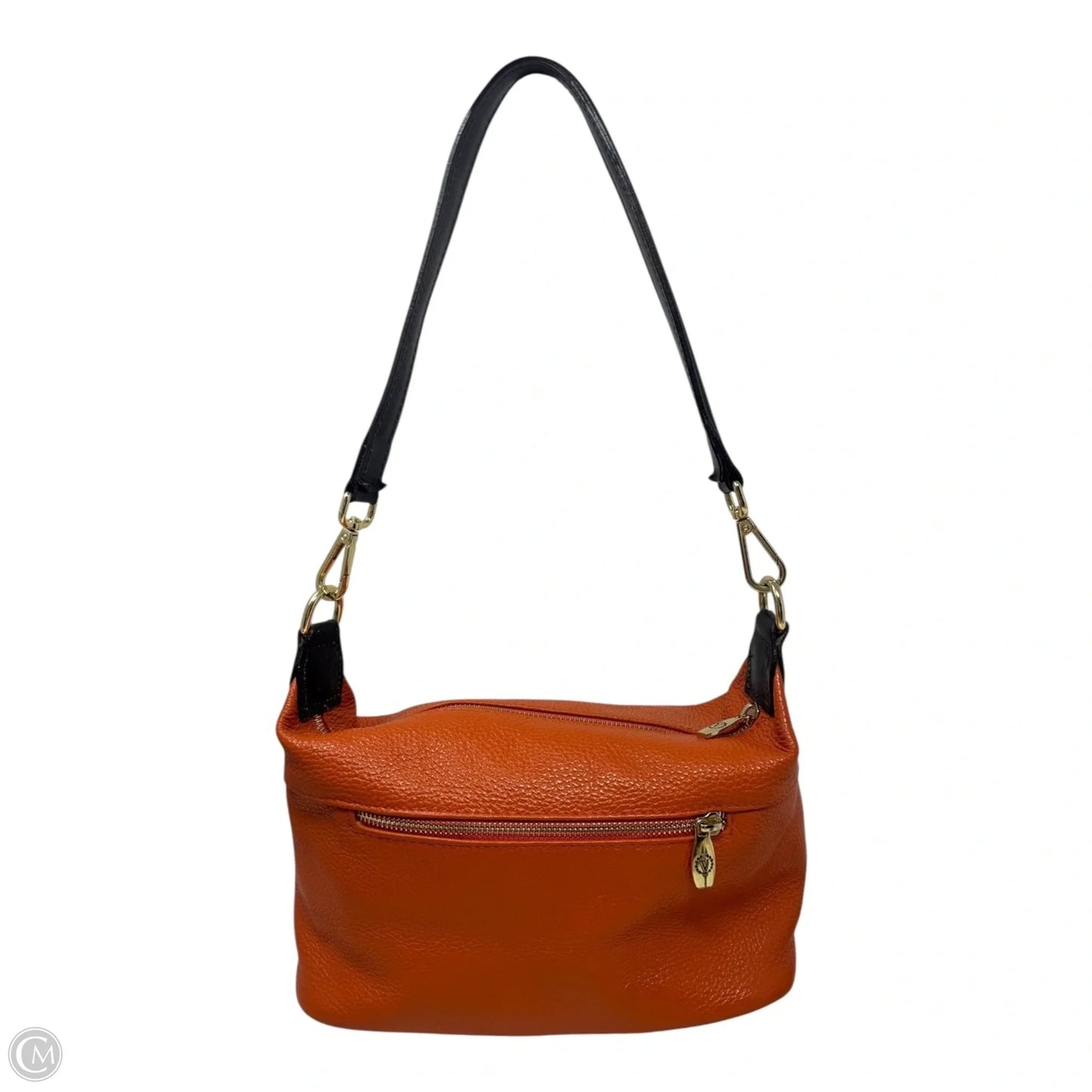 Shoulder Handbag Leather By Valentina, Size: Medium