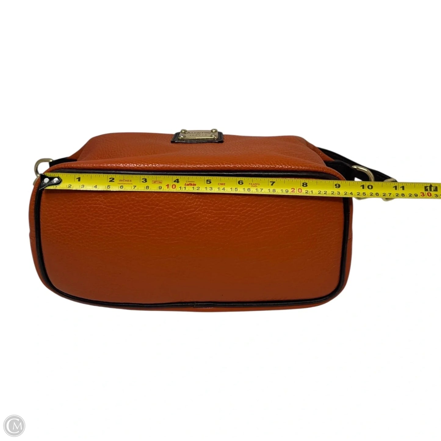 Shoulder Handbag Leather By Valentina, Size: Medium