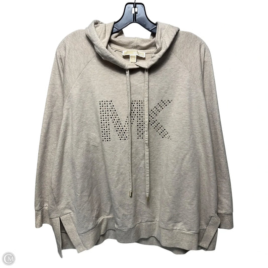 Sweatshirt Hoodie By Michael By Michael Kors In Cream, Size: 2x