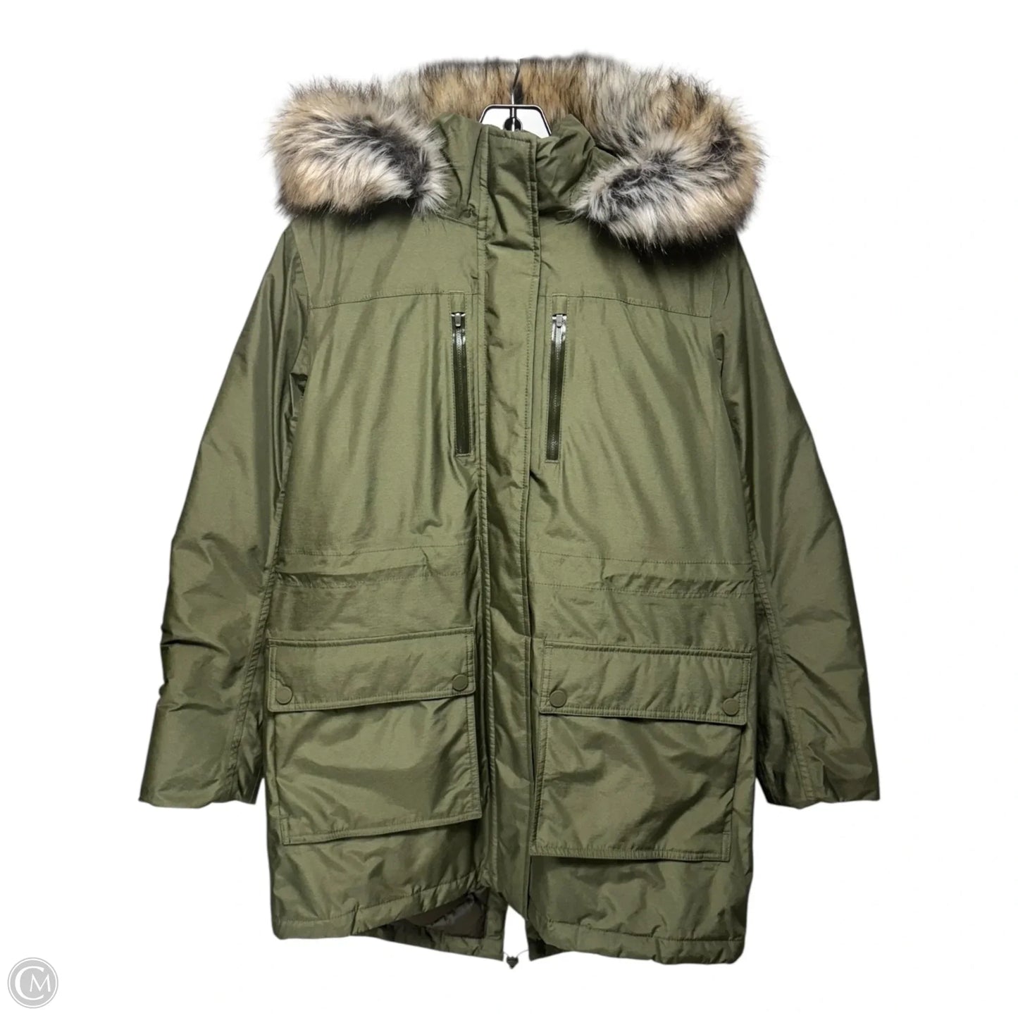 Coat Parka By Lands End In Green, Size: S