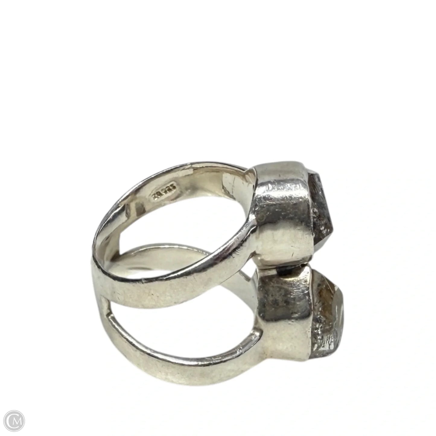 Sterling Silver Artisan Double Stone Ring