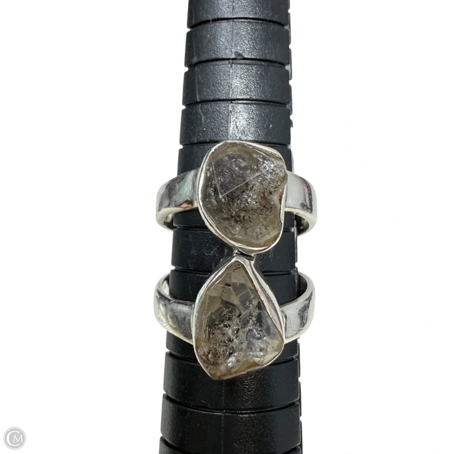 Sterling Silver Artisan Double Stone Ring