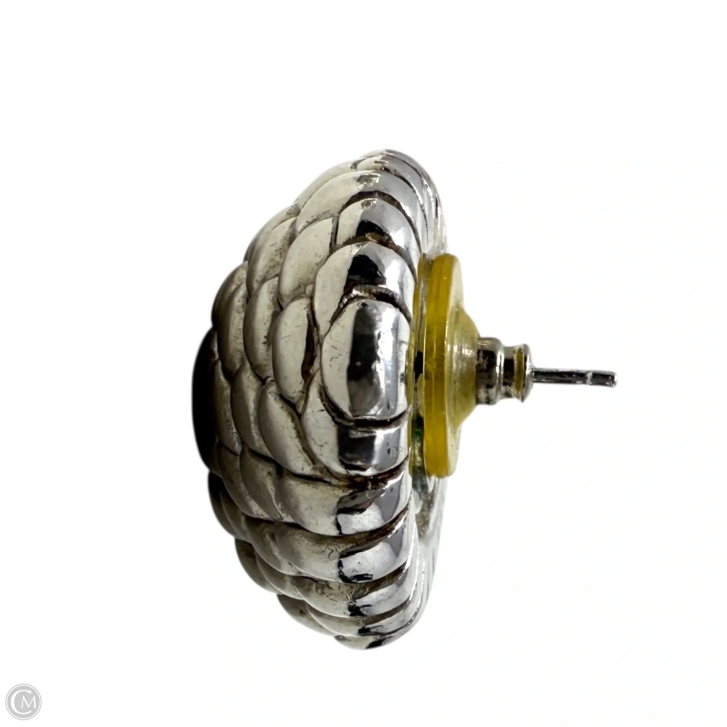 Vintage 925 Sterling Silver Textured Woven Stud Earrings