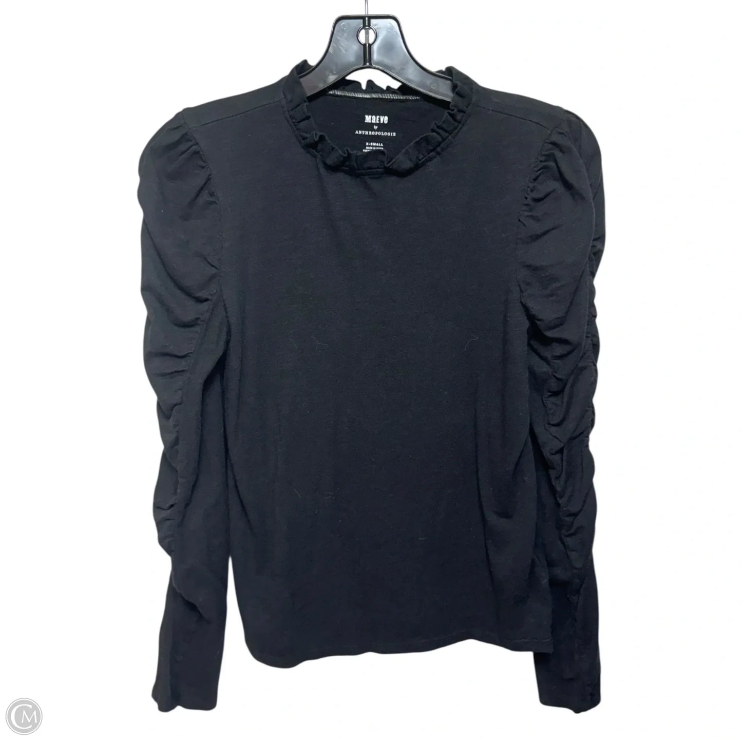 Top Long Sleeve By Maeve In Black, Size: XS