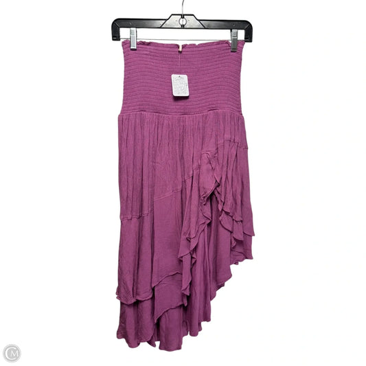 Asymmetrical Ruffle Skirt Maxi By Free People In Purple, Size: Xs