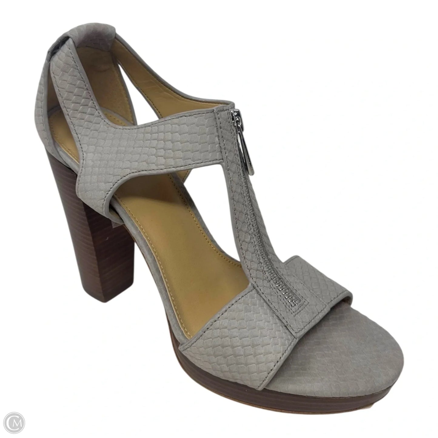 Berkley Sandal Shoes Heels Block By Michael By Michael Kors In Grey, Size: 7