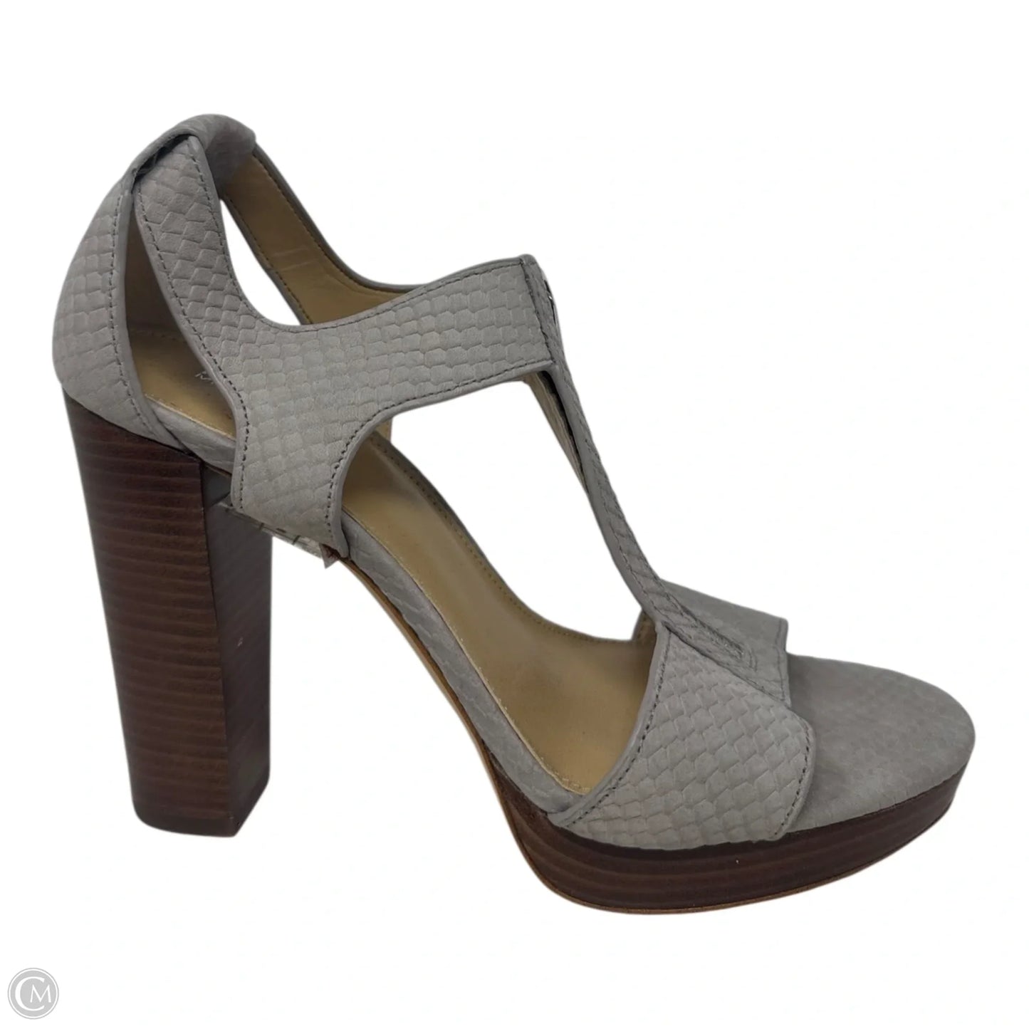 Berkley Sandal Shoes Heels Block By Michael By Michael Kors In Grey, Size: 7