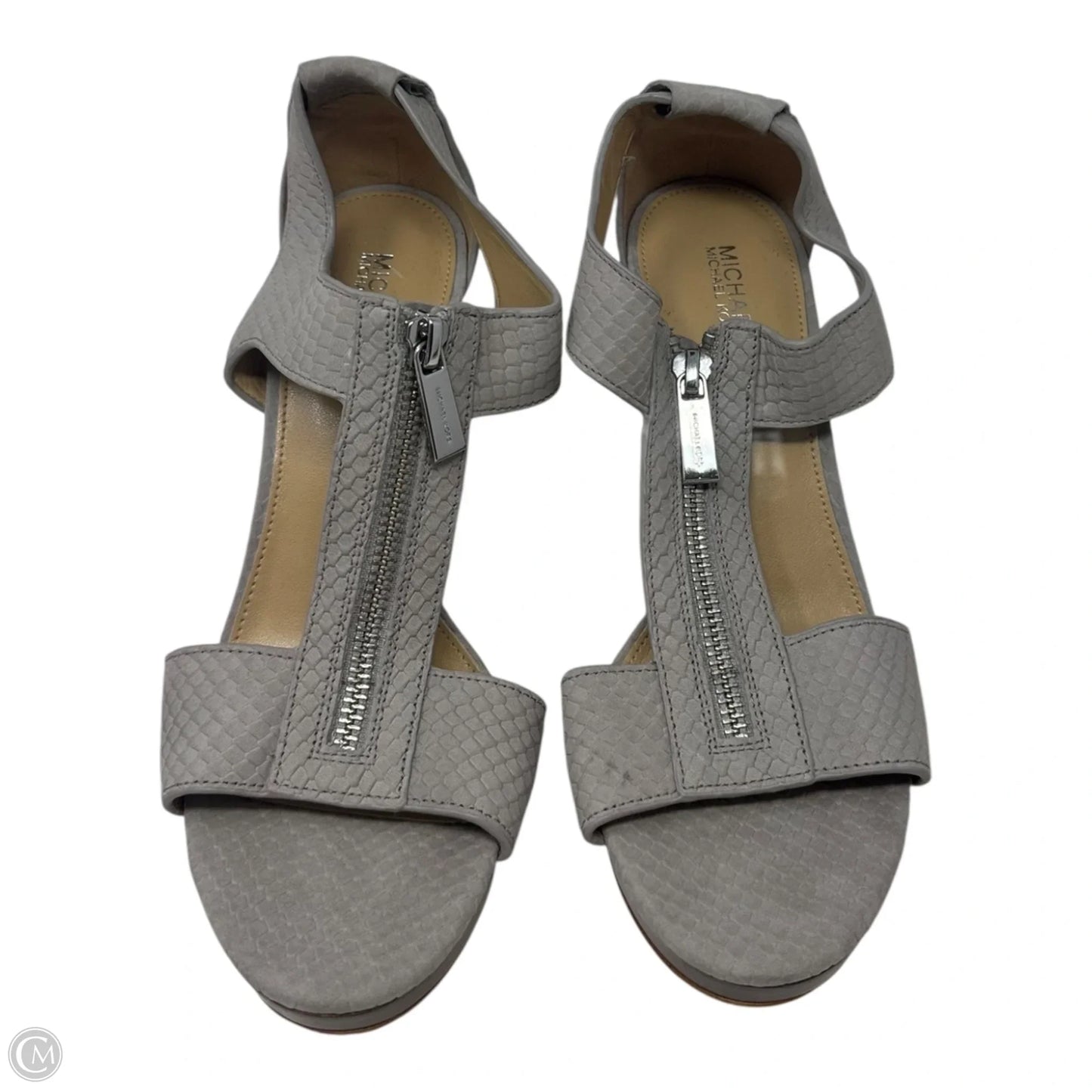 Berkley Sandal Shoes Heels Block By Michael By Michael Kors In Grey, Size: 7