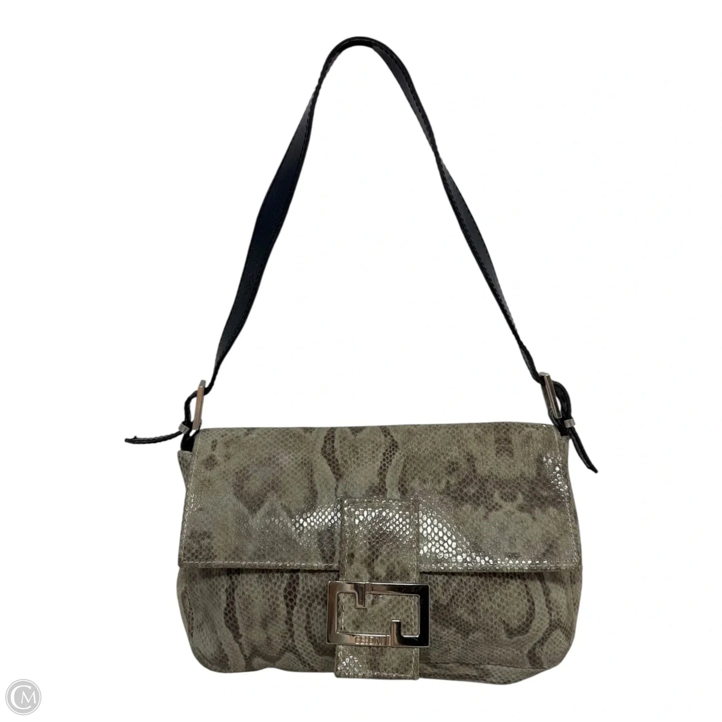 Flap Shoulder Handbag Leather By Cecconi, Size: Medium