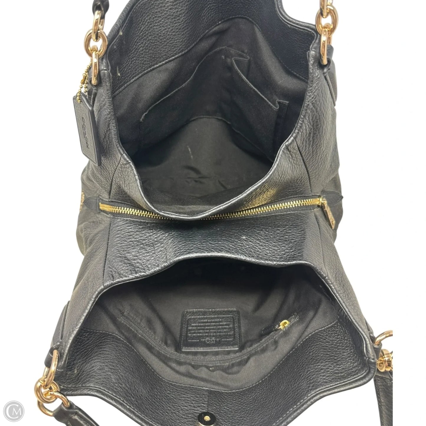 Edie Triple Compartment Handbag Designer By Coach, Size: Medium