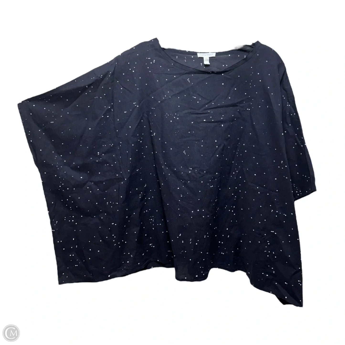Top Short Sleeve By Eileen Fisher In Navy, Size: L