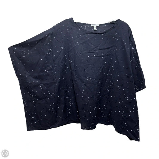 Top Short Sleeve By Eileen Fisher In Navy, Size: L