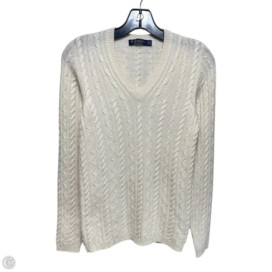 Cable Knit Sweater Cashmere By Brooks Brothers In Cream, Size: Xs