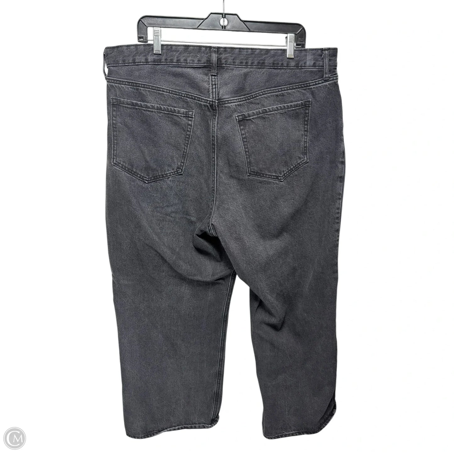 High Rise Jeans Wide Leg By Old Navy In Black Denim, Size: 18