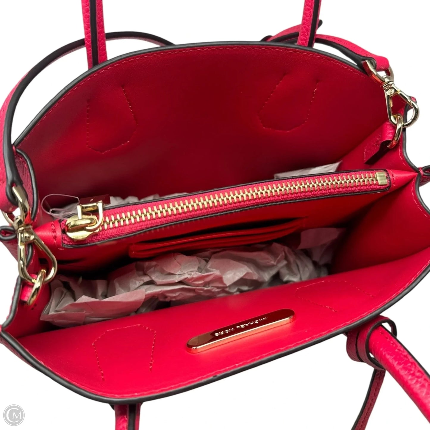 Mercer Flower Handbag Leather By Michael By Michael Kors, Size: Small