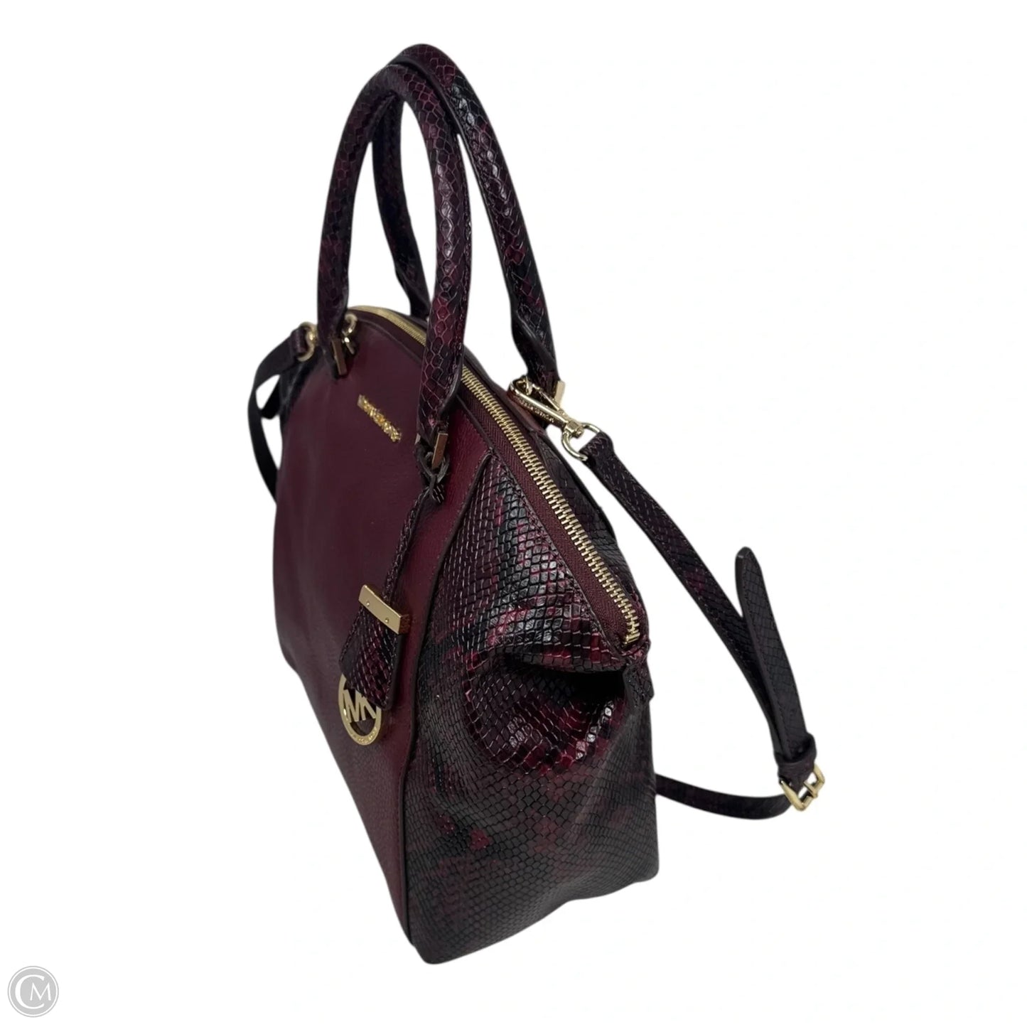 Riley Satchel Handbag Leather By Michael By Michael Kors, Size: Medium