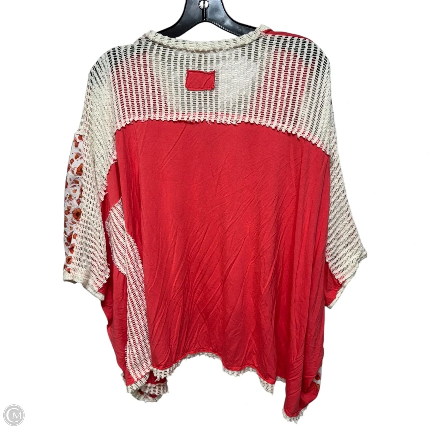 Top Short Sleeve By Pol In Multi-colored, Size: L