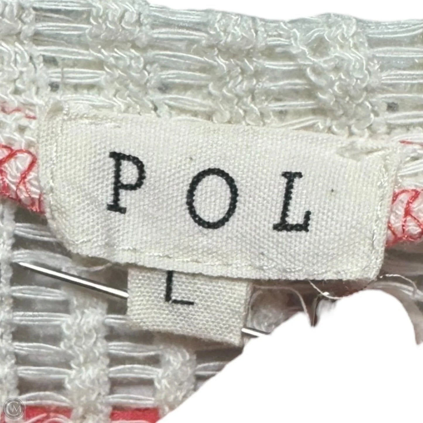 Top Short Sleeve By Pol In Multi-colored, Size: L
