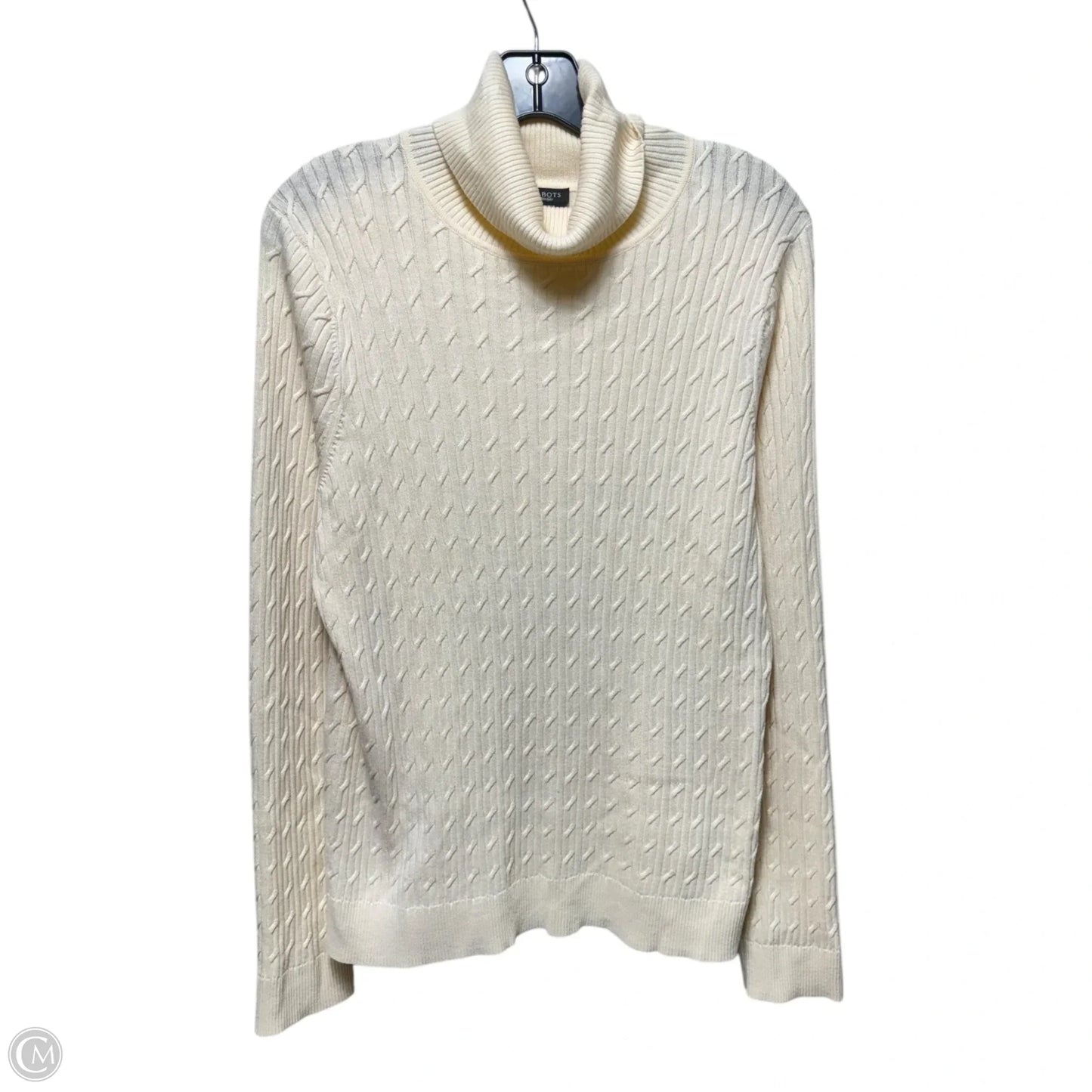 Sweater By Talbots In Cream, Size: L