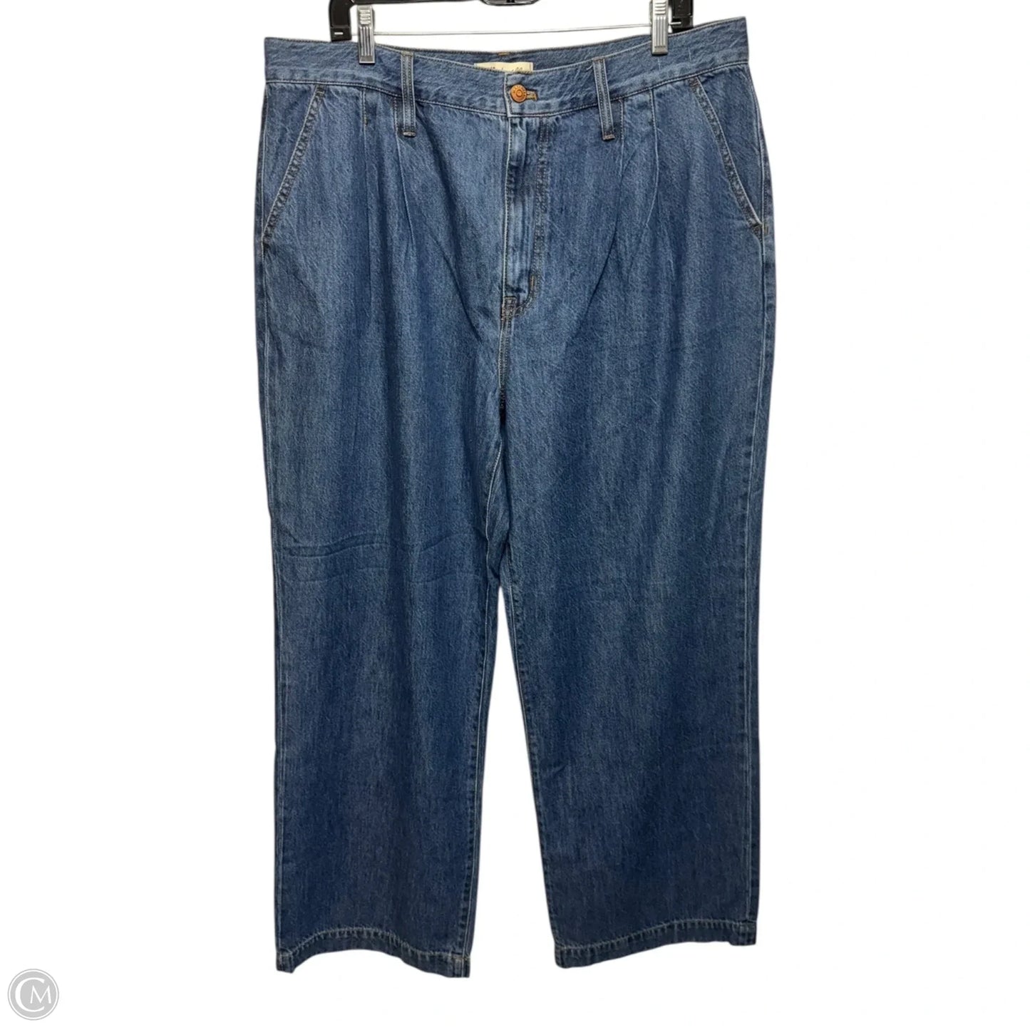 Baggy Straight Jeans By Madewell In Blue Denim, Size: 16