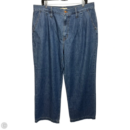 Baggy Straight Jeans By Madewell In Blue Denim, Size: 16