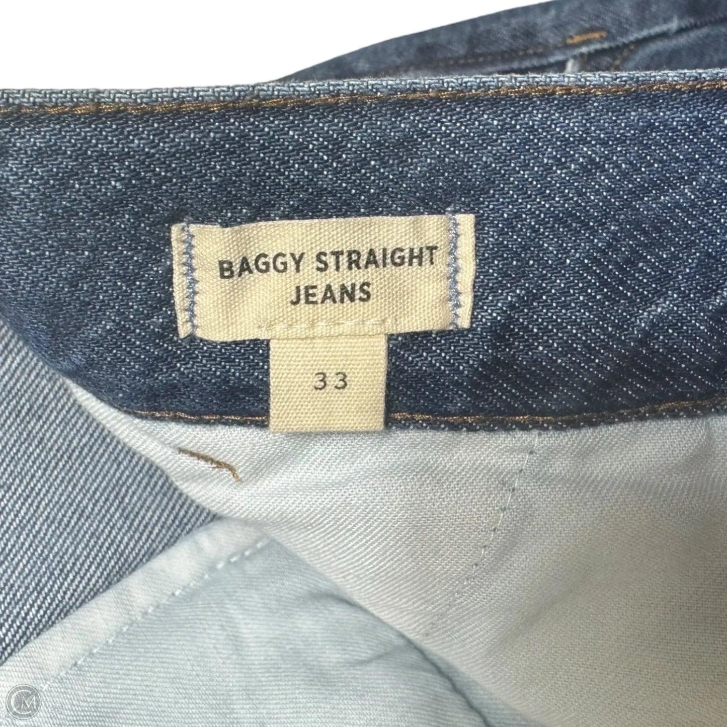 Baggy Straight Jeans By Madewell In Blue Denim, Size: 16