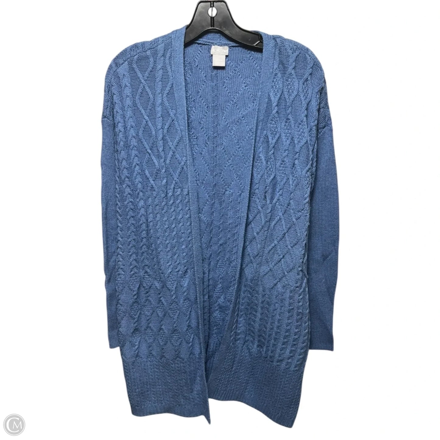 Sweater Cardigan By Chicos In Blue, Size: M