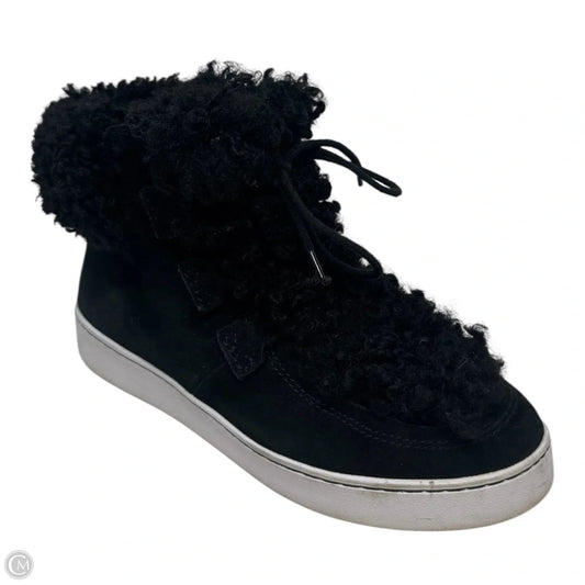 Curly Fur Boots Ankle Flats By Vionic In Black, Size: 8