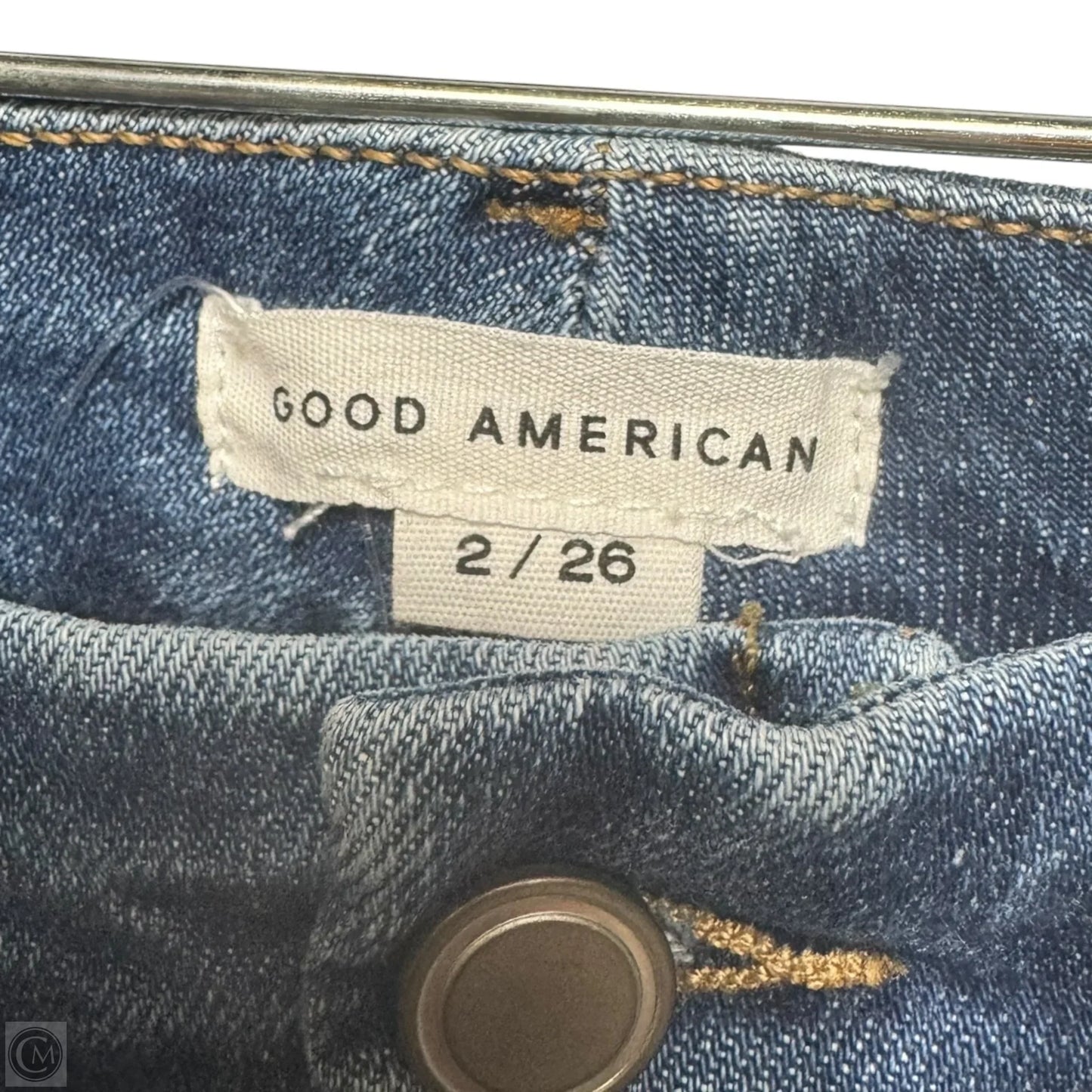 Jeans Straight Leg By Good American In Blue Denim, Size: 2