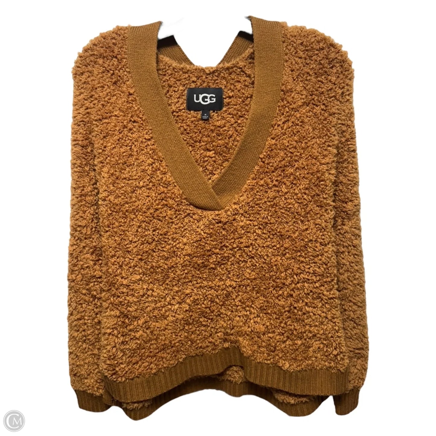 Wool Blend Sweater Designer By Ugg In Tan, Size: M