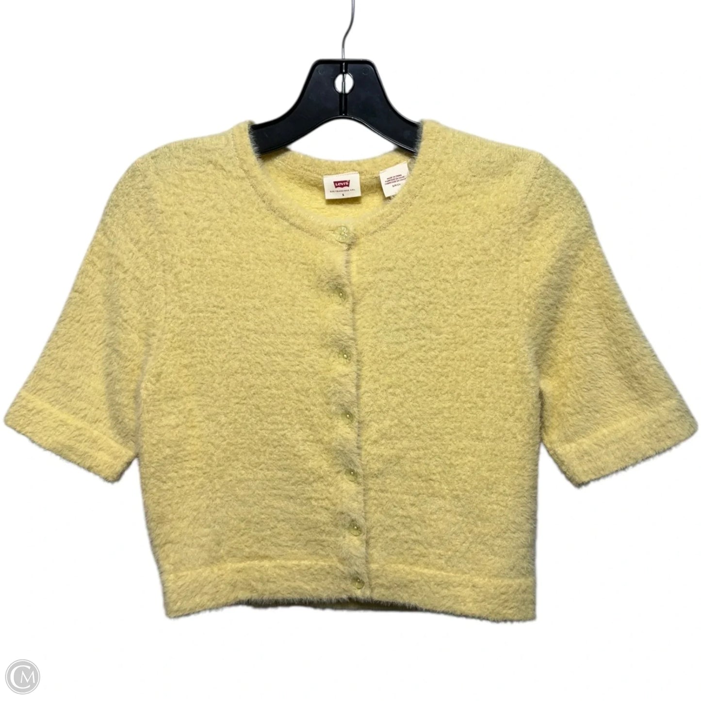 Top Short Sleeve By Levis In Yellow, Size: S