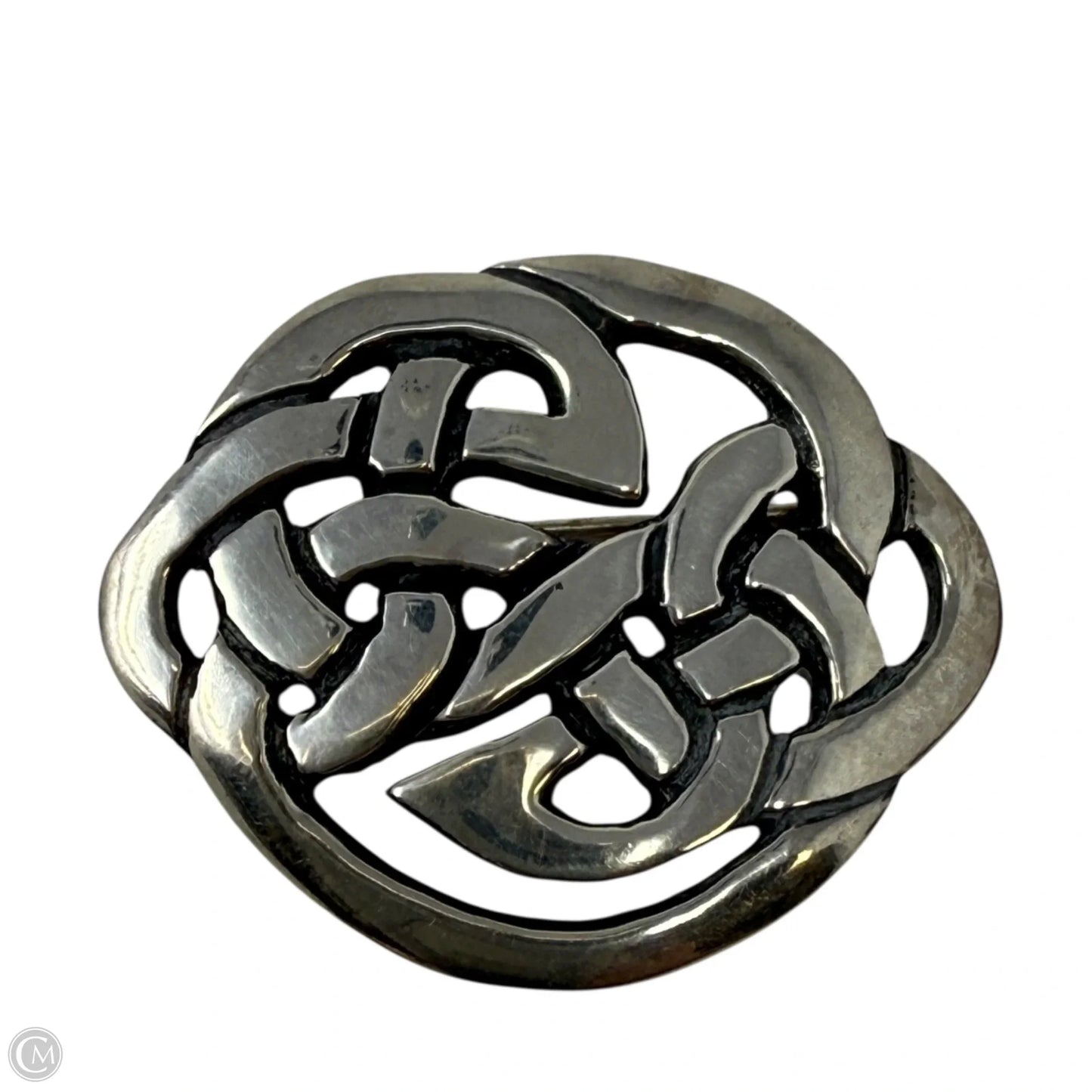 Sterling Silver Celtic Knot Brooch Stamped BB