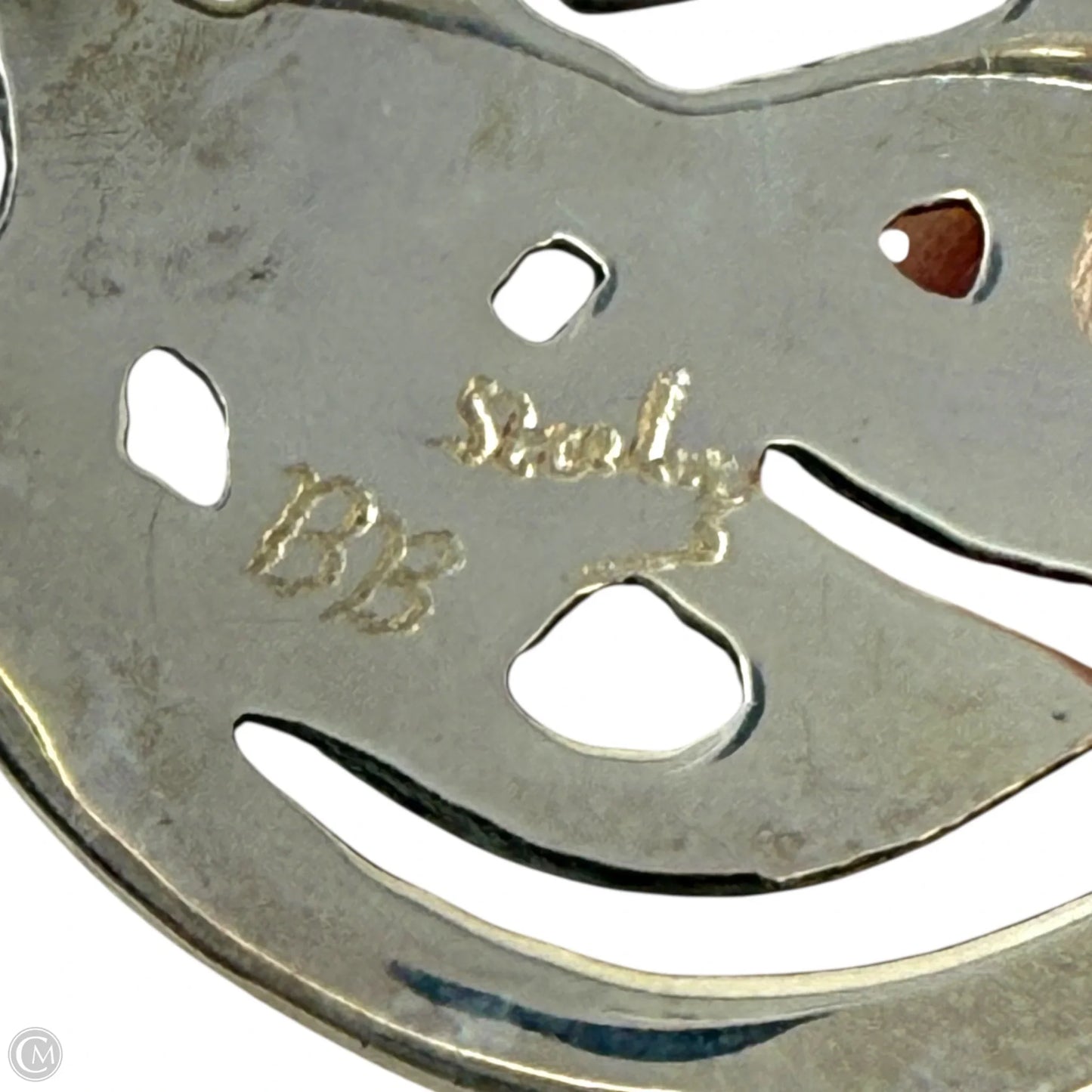 Sterling Silver Celtic Knot Brooch Stamped BB