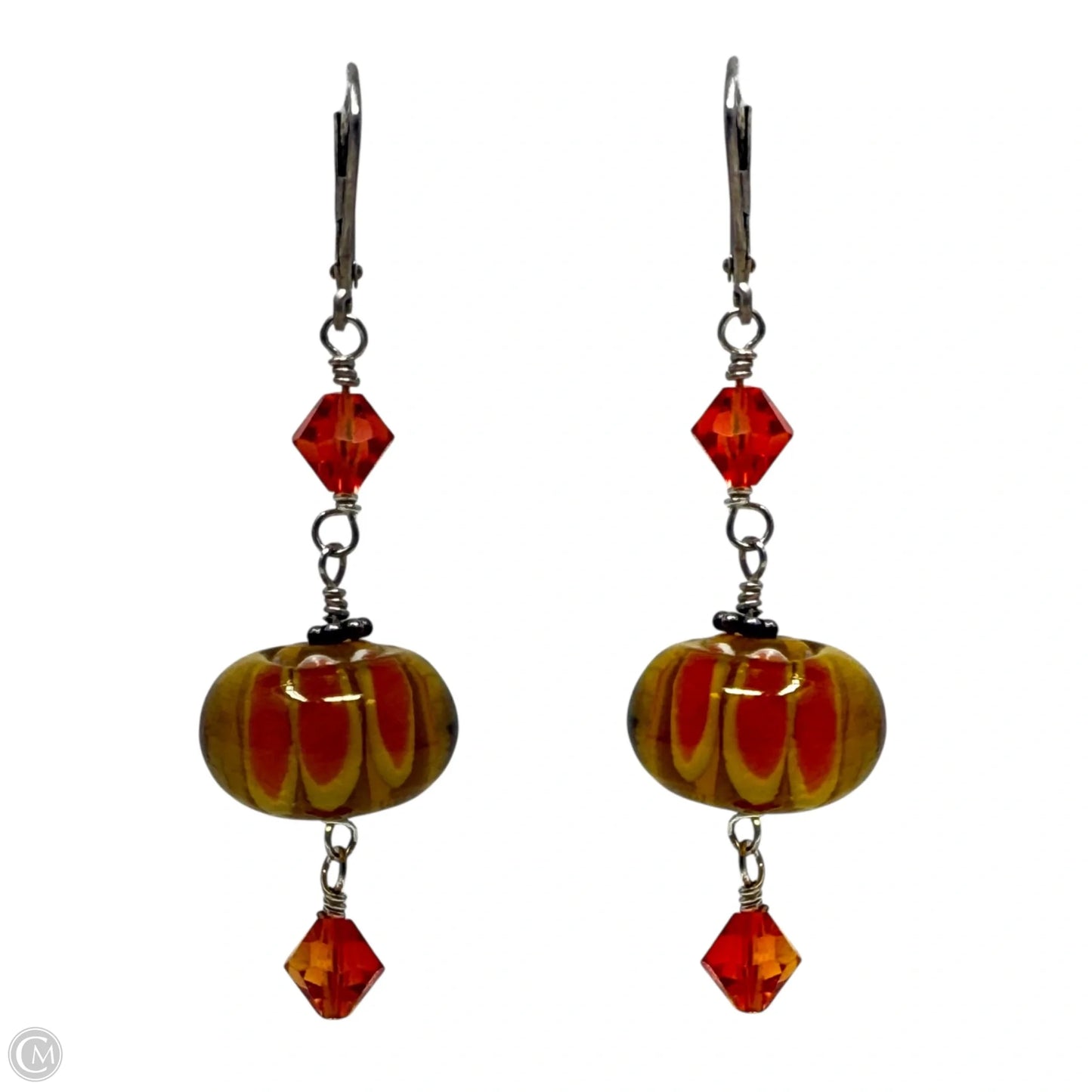 Murano Glass Beaded Dangle Earrings