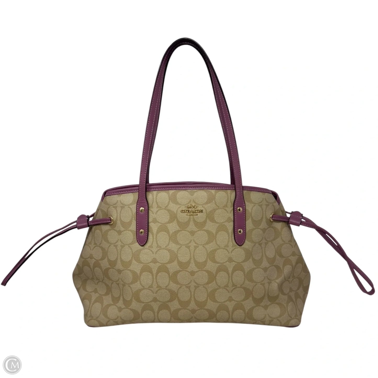 Drawstring Carryall Tote Designer By Coach, Size: Medium