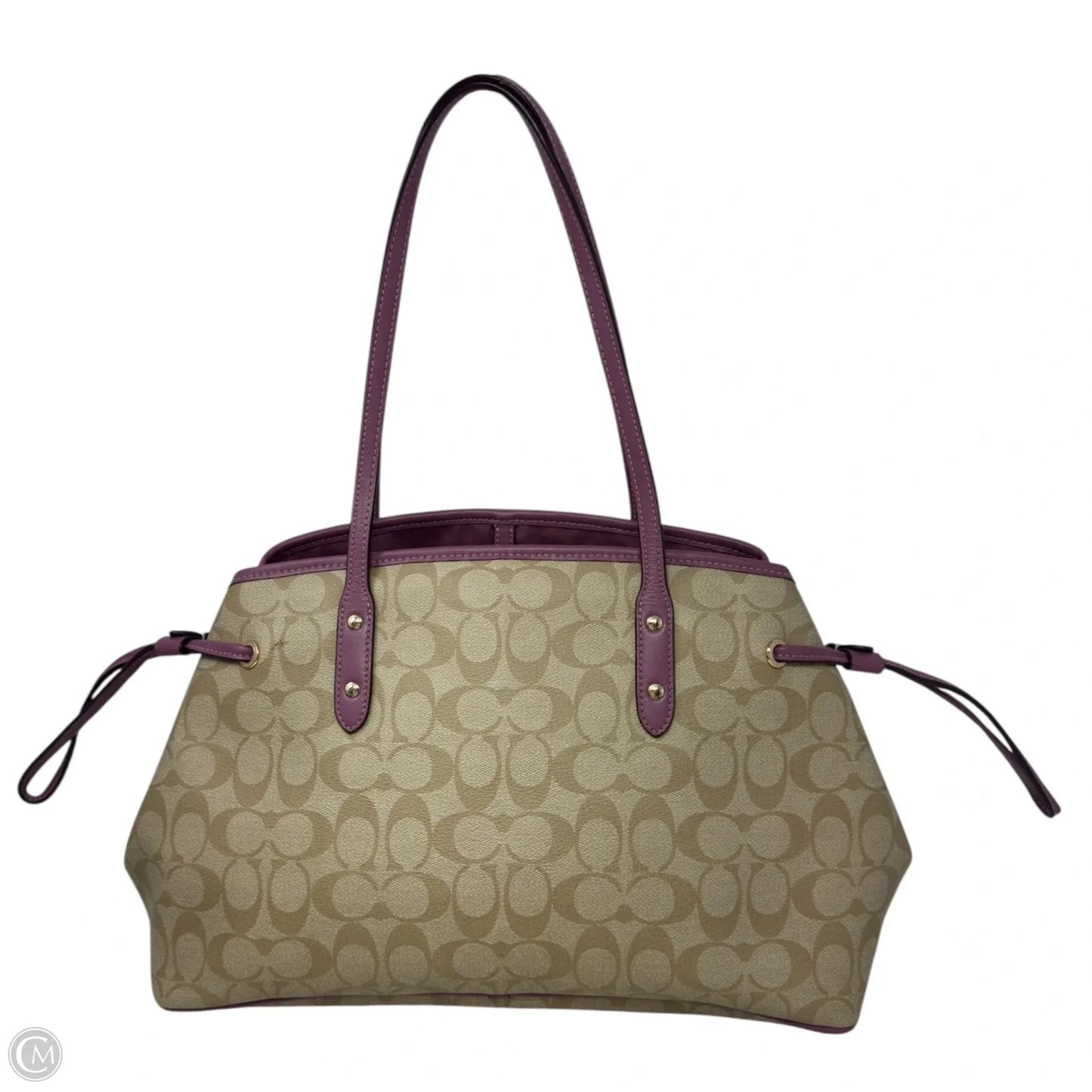 Drawstring Carryall Tote Designer By Coach, Size: Medium