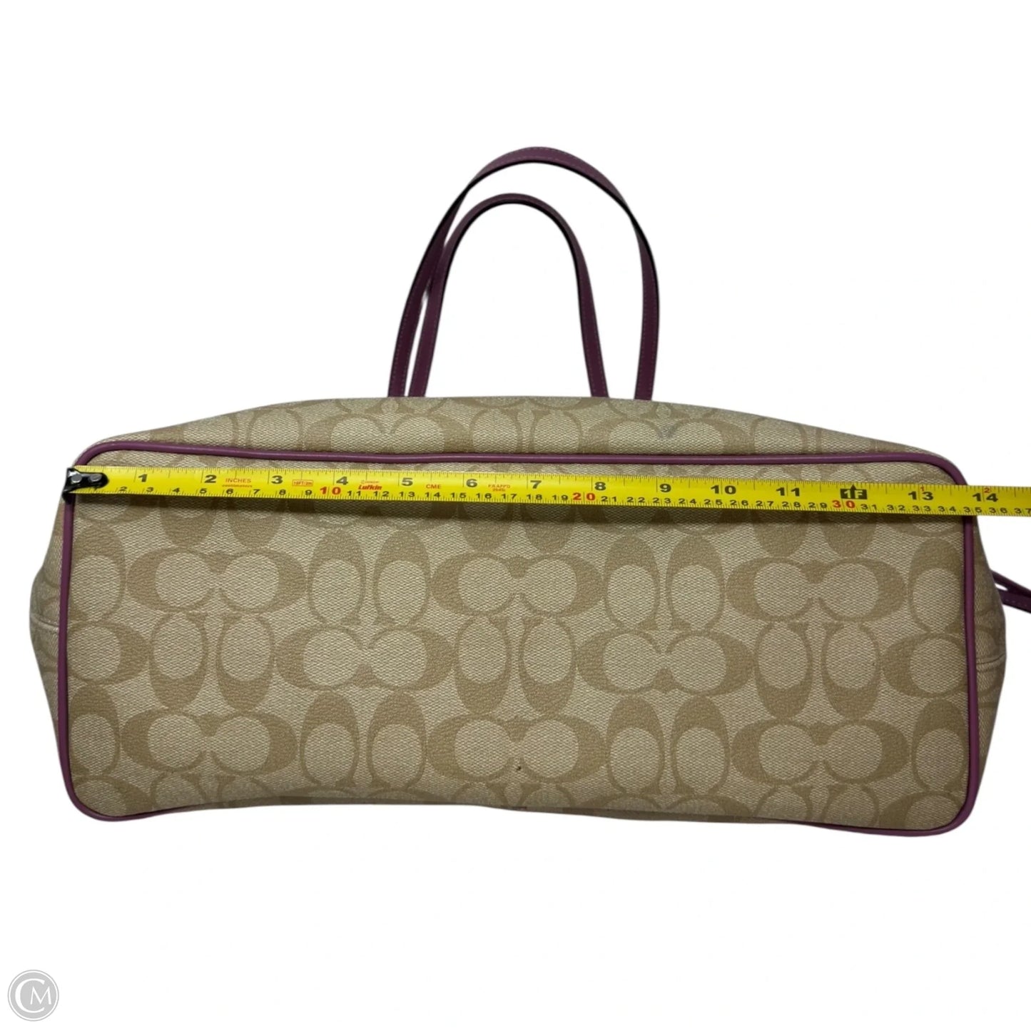 Drawstring Carryall Tote Designer By Coach, Size: Medium